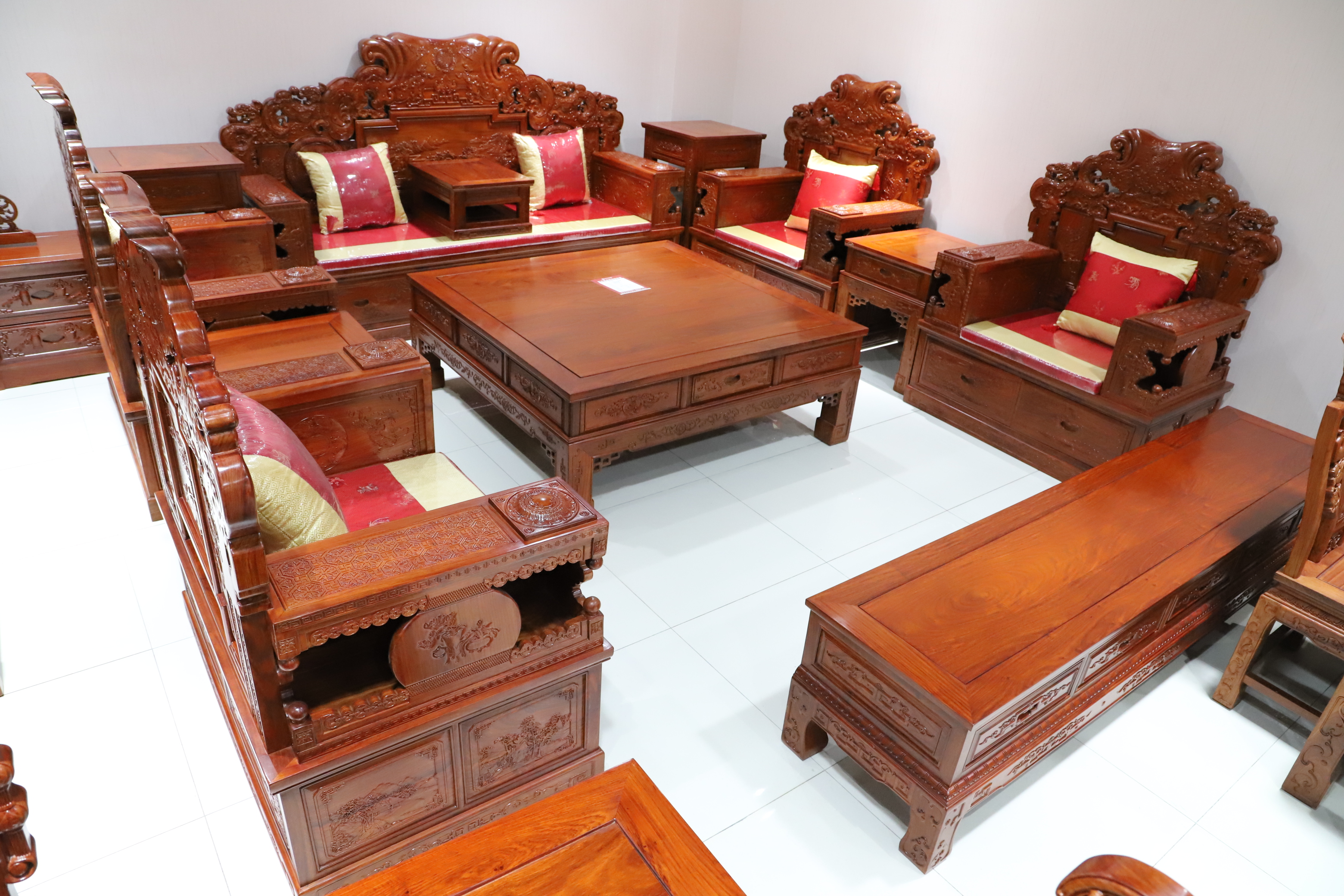 中式客厅红木古典家具 – 设计本装修效果图